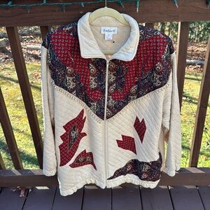 Quilted Style Zip Up Jacket